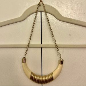 Gold and Cream Statement Necklace